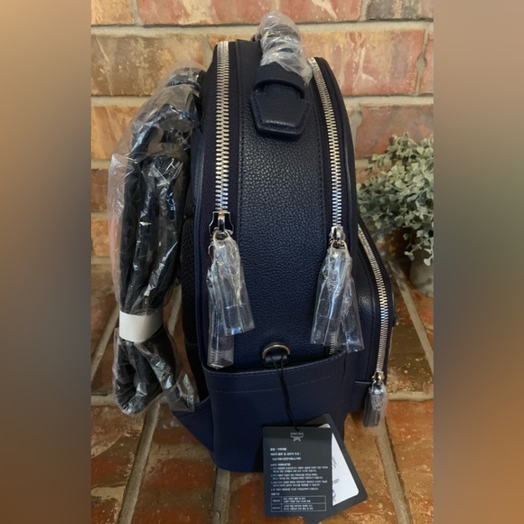 MCM all leather small backpack NWT - MMKCAVE07B1001 - Picture 3 of 7